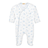 Baby Club Chic tiny baby toys boy printed pima crossed footie