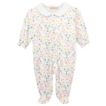 Spring Blush Footie With Round Collar