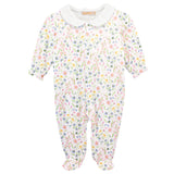 Spring Blush Footie With Round Collar