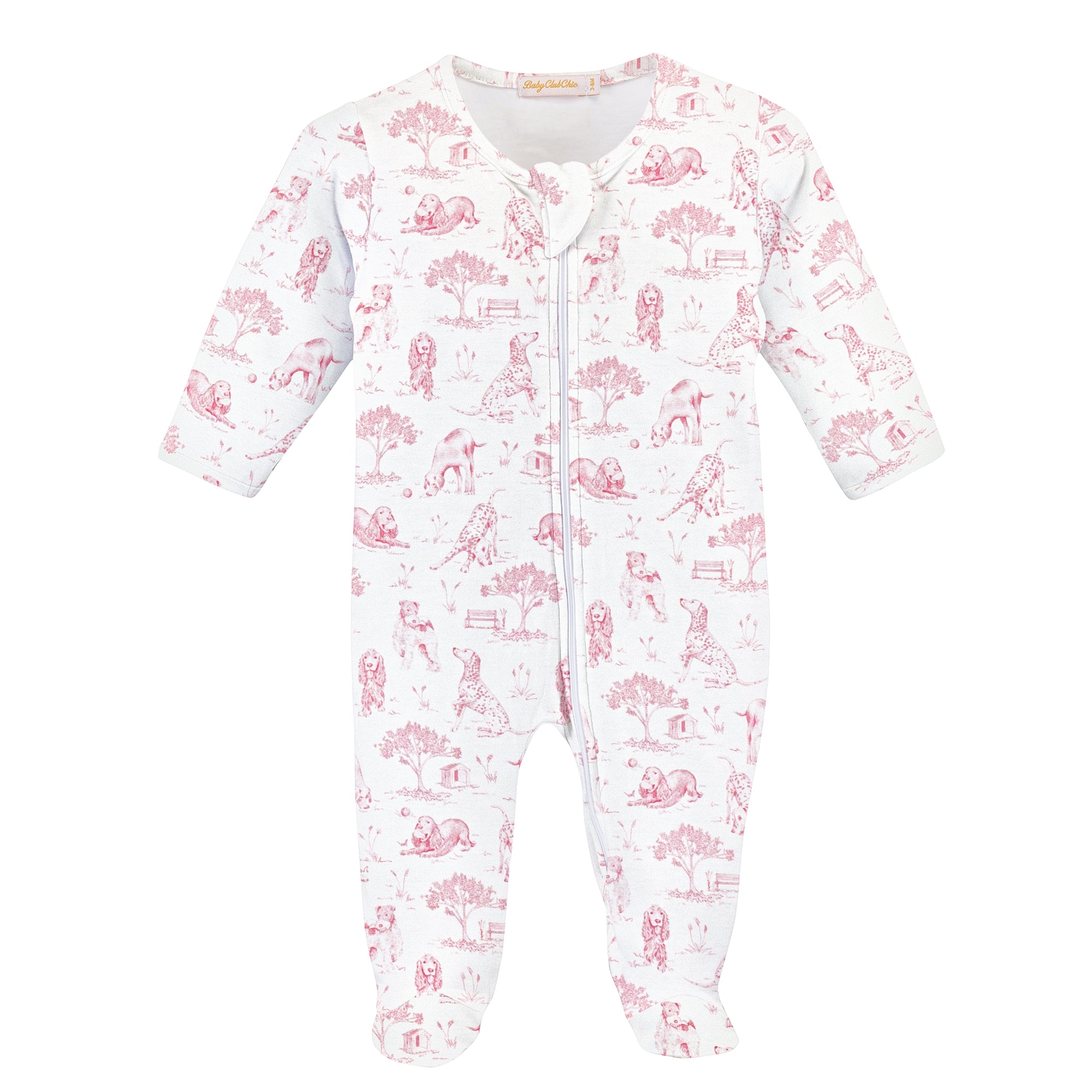 Barking Bliss - Pink Zipped Footie