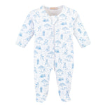 Barking Bliss - Blue Zipped Footie