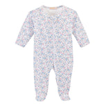 Tiny Soft Floral Zipped Footie