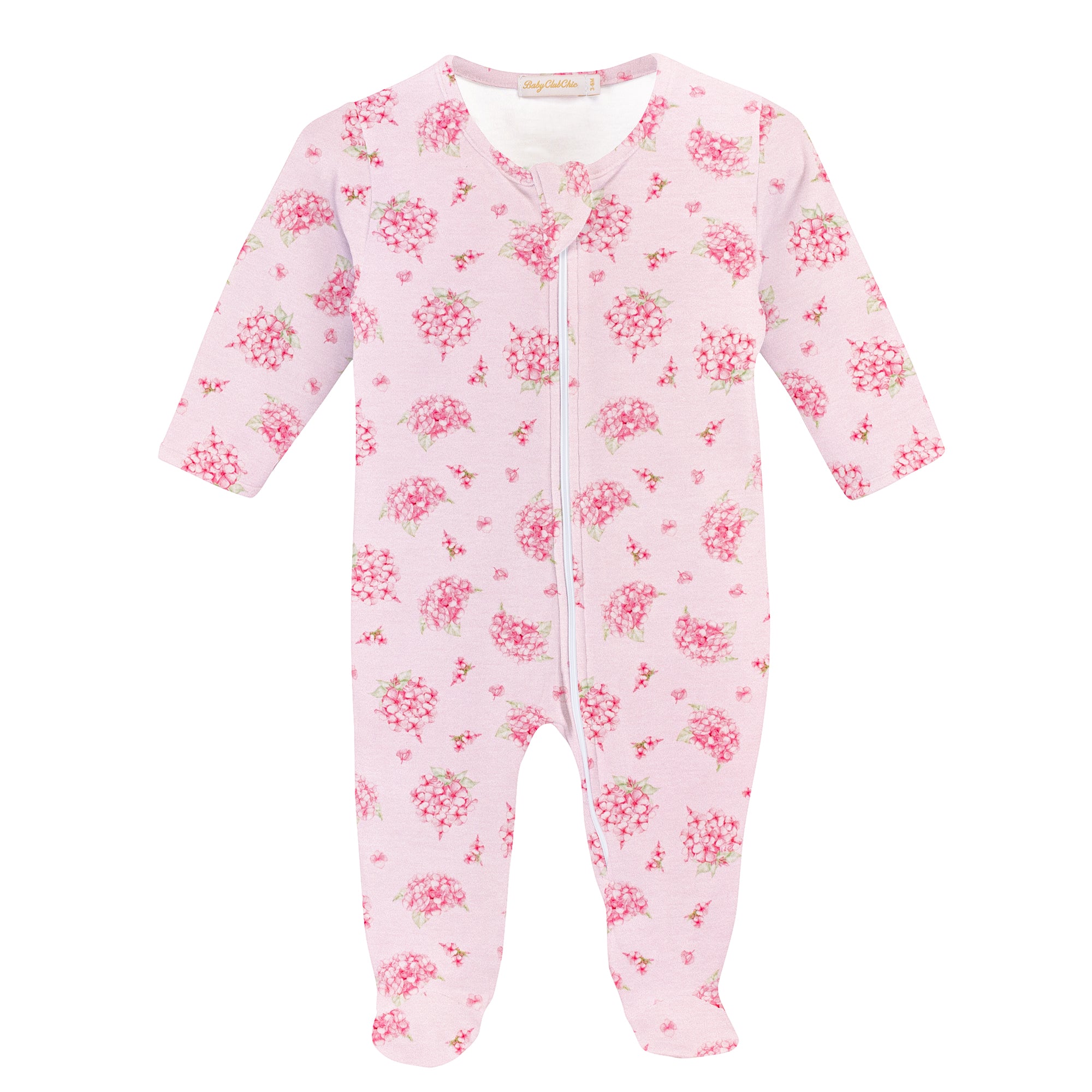 Soft Hydrangeas Zipped Footie