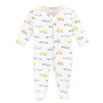 Vintage Cars Zipped Footie
