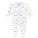 Vintage Cars Zipped Footie