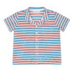 minnow Boys Stripe French Terry Button Up