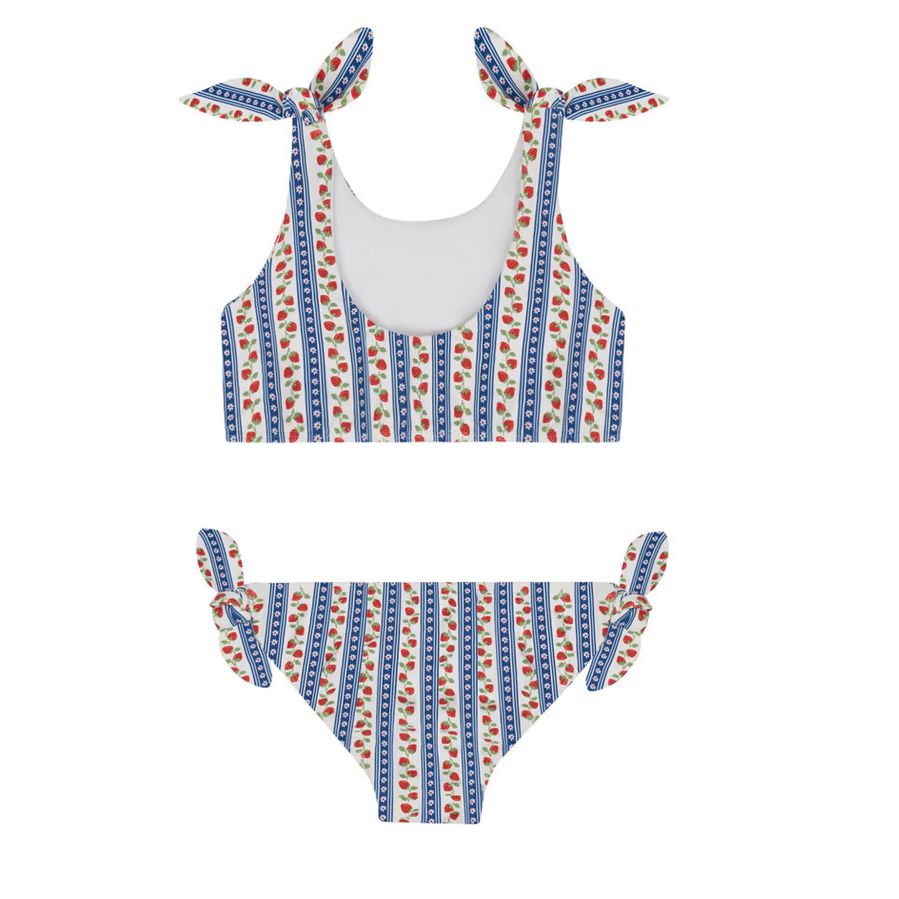 minnow Strawberry patch tie knot bikini