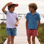 minnow Boys Cerulean Blue French Terry Polo