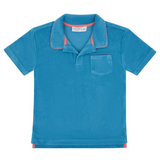 minnow Boys Cerulean Blue French Terry Polo