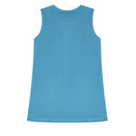 minnow Cerulean Blue French Terry Shirt Dress
