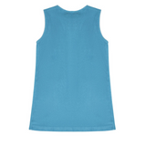 minnow Cerulean Blue French Terry Shirt Dress