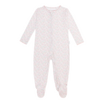 Baby Antique Floral Pima Footie