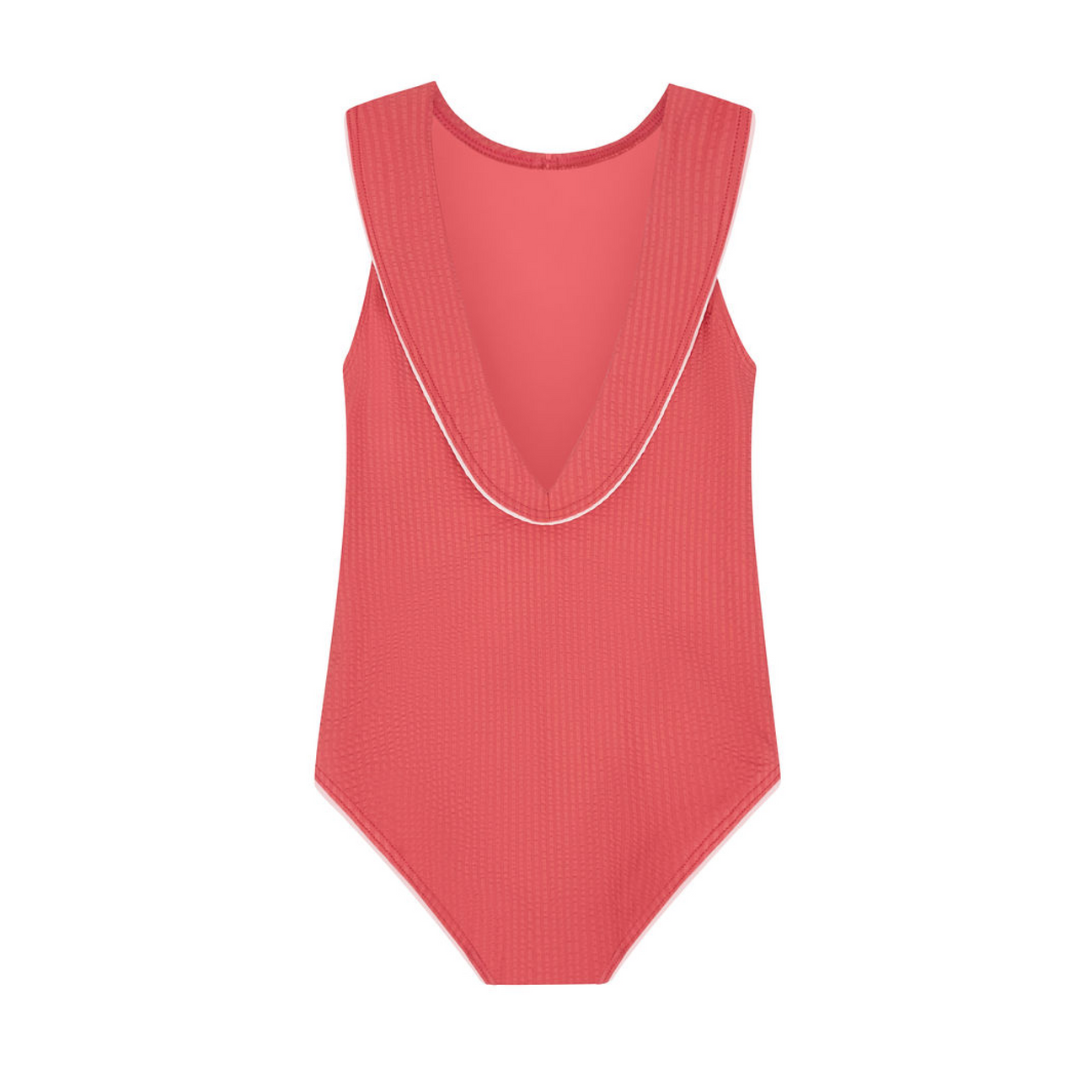 minnow Red Seersucker Sailor One Piece Swimsuit