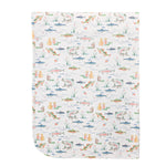 Gone Fishing Receiving Blanket