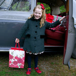 Rachel Riley Green Scalloped Dress Coat, styled