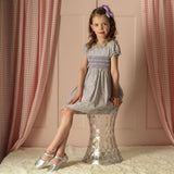 Rachel Riley lavender frill collar smocked dress, alternate view