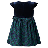 Velvet Blackwatch Check Party Dress