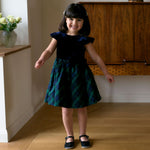 Velvet Blackwatch Check Party Dress