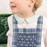 George Blue Tartan Overalls and Shirt