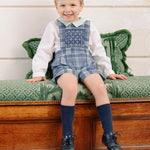 George Blue Tartan Overalls and Shirt