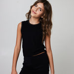 Gold Rush NYC Liv black stretch mini skort
