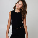 Gold Rush NYC Liv black stretch mini skort