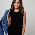 Gold Rush NYC Liv black stretch mini skort, alternate view
