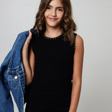 Gold Rush NYC Liv black stretch mini skort, alternate view