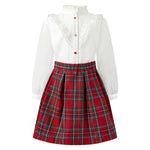 Tartan Skirt and Blouse Set