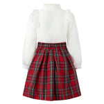 Tartan Skirt and Blouse Set