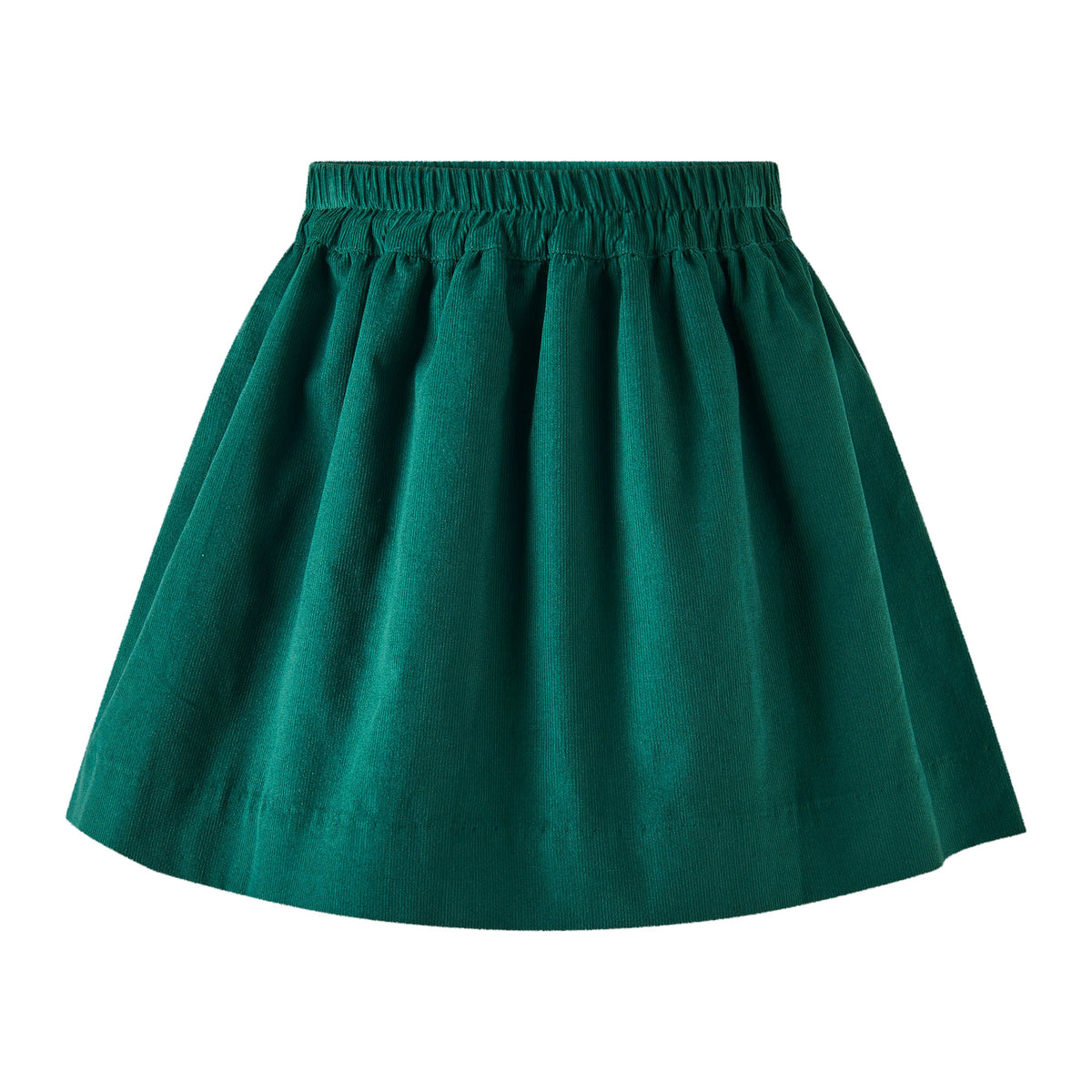 Green Corduroy Pull-On Skirt