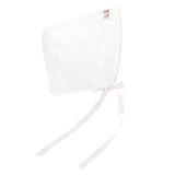 Baby Club Chic blossom moon embroidered pima bonnet with crochet trim in pink