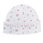 Baby Club Chic tiny rosebud printed pima hat with ruffle