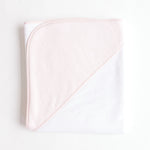 Terry Tots hooded towel with pink jacquard bows