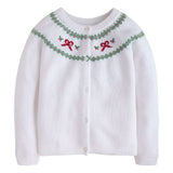 Little English Holiday Bow Fair Isle Cardigan