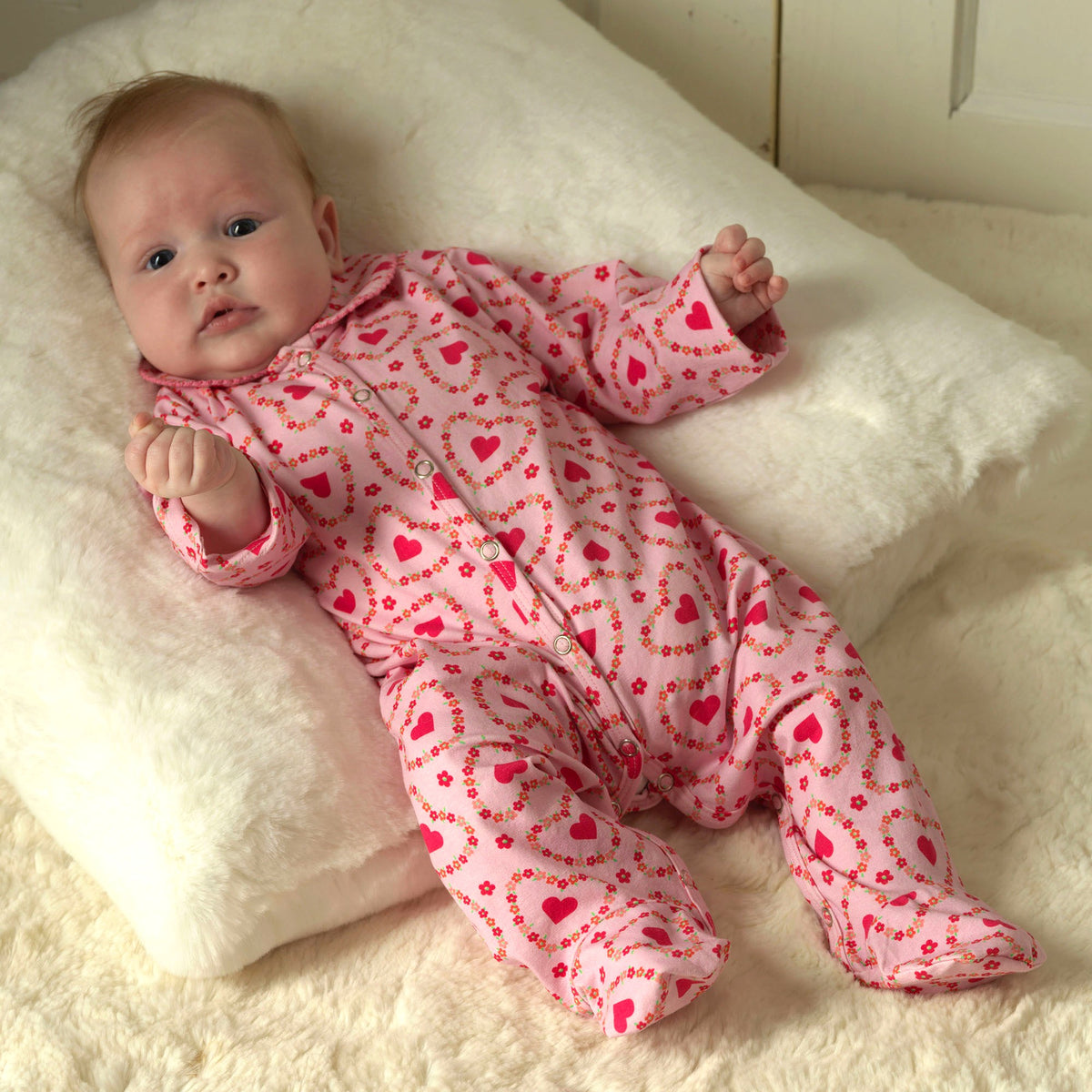 Floral Heart Babygro