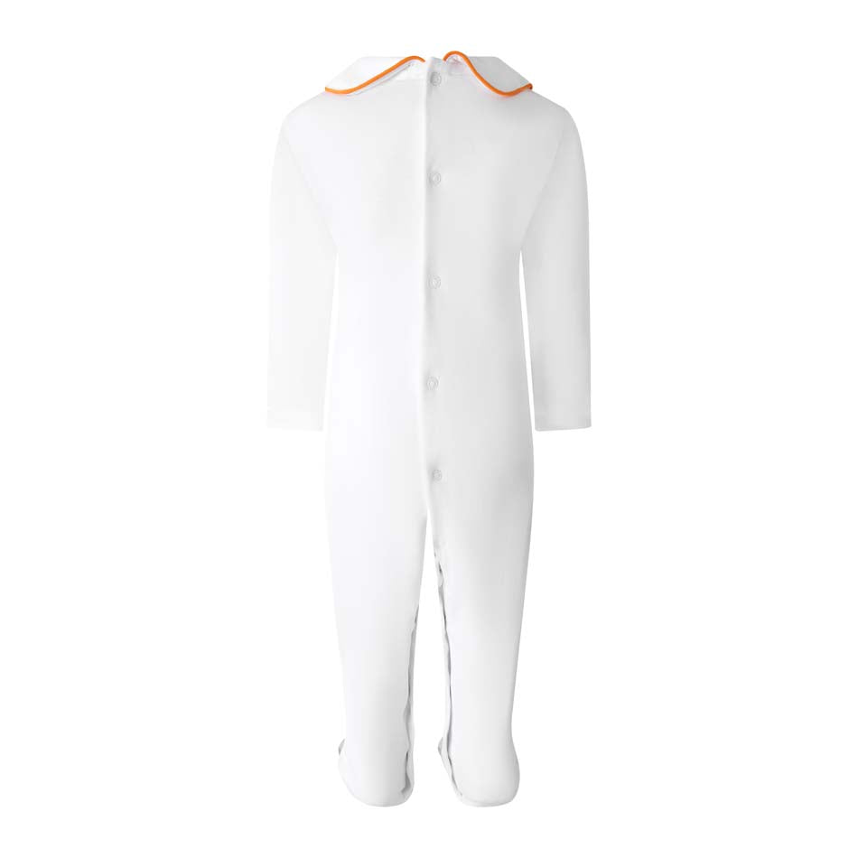 Rachel Riley Pumpkin Embroidered Babygro, second view