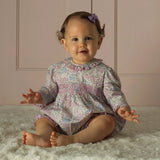 Pink Smocked Scalloped Babysuit