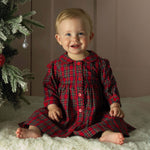 Tartan Button-Front Dress and Bloomers