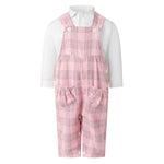 Check Dungaree and Blouse Set