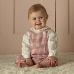 Check Dungaree and Blouse Set