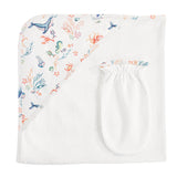 Sea World Hooded Towel With Mitt Set