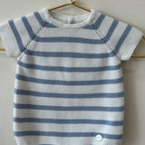 Short Romper Knit Striped  Surrey (Multiple Colors)