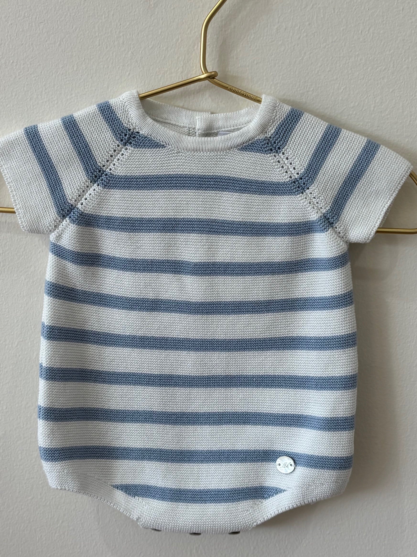 Short Romper Knit Striped  Surrey (Multiple Colors)