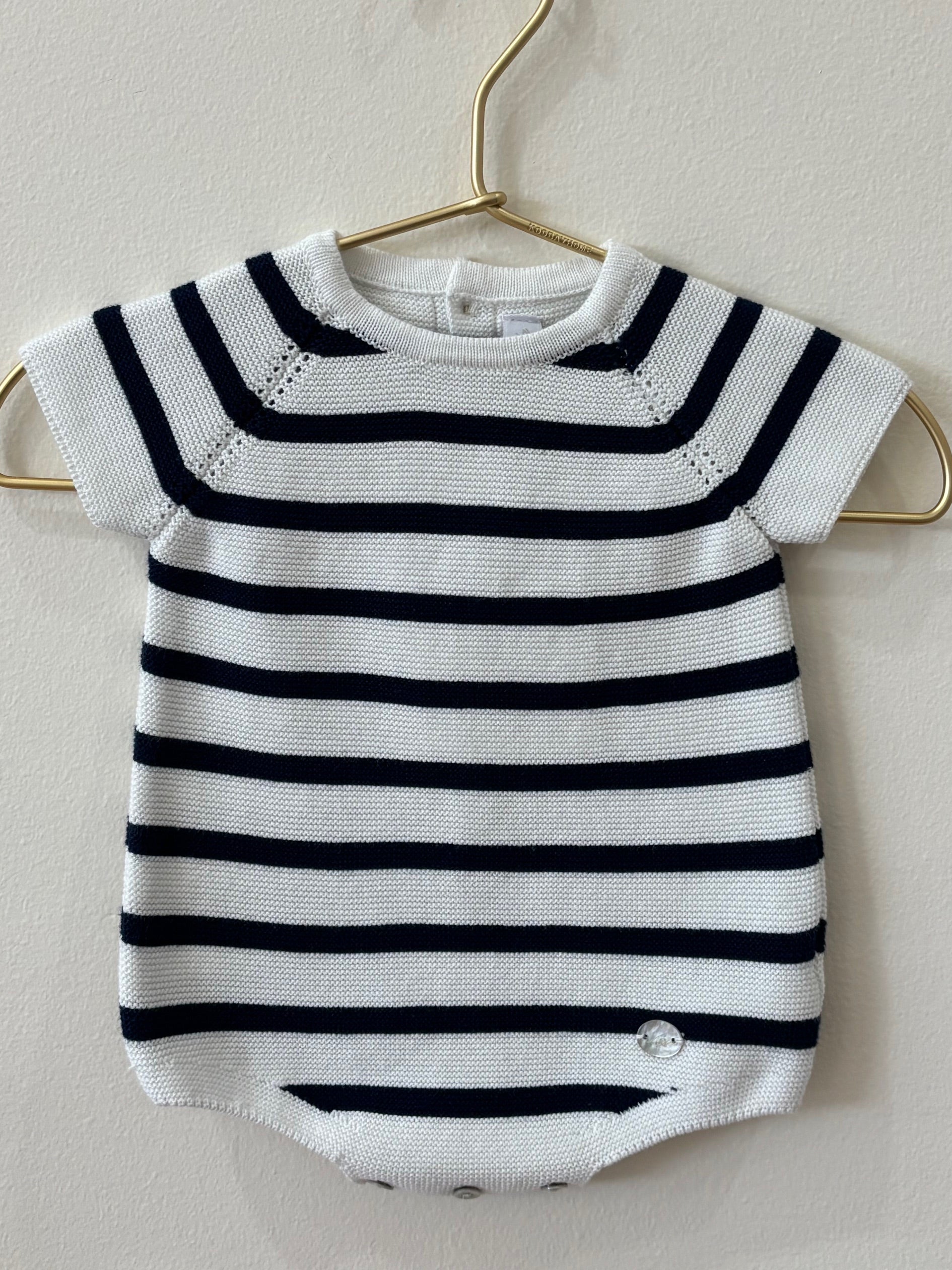 Short Romper Knit Striped  Surrey (Multiple Colors)