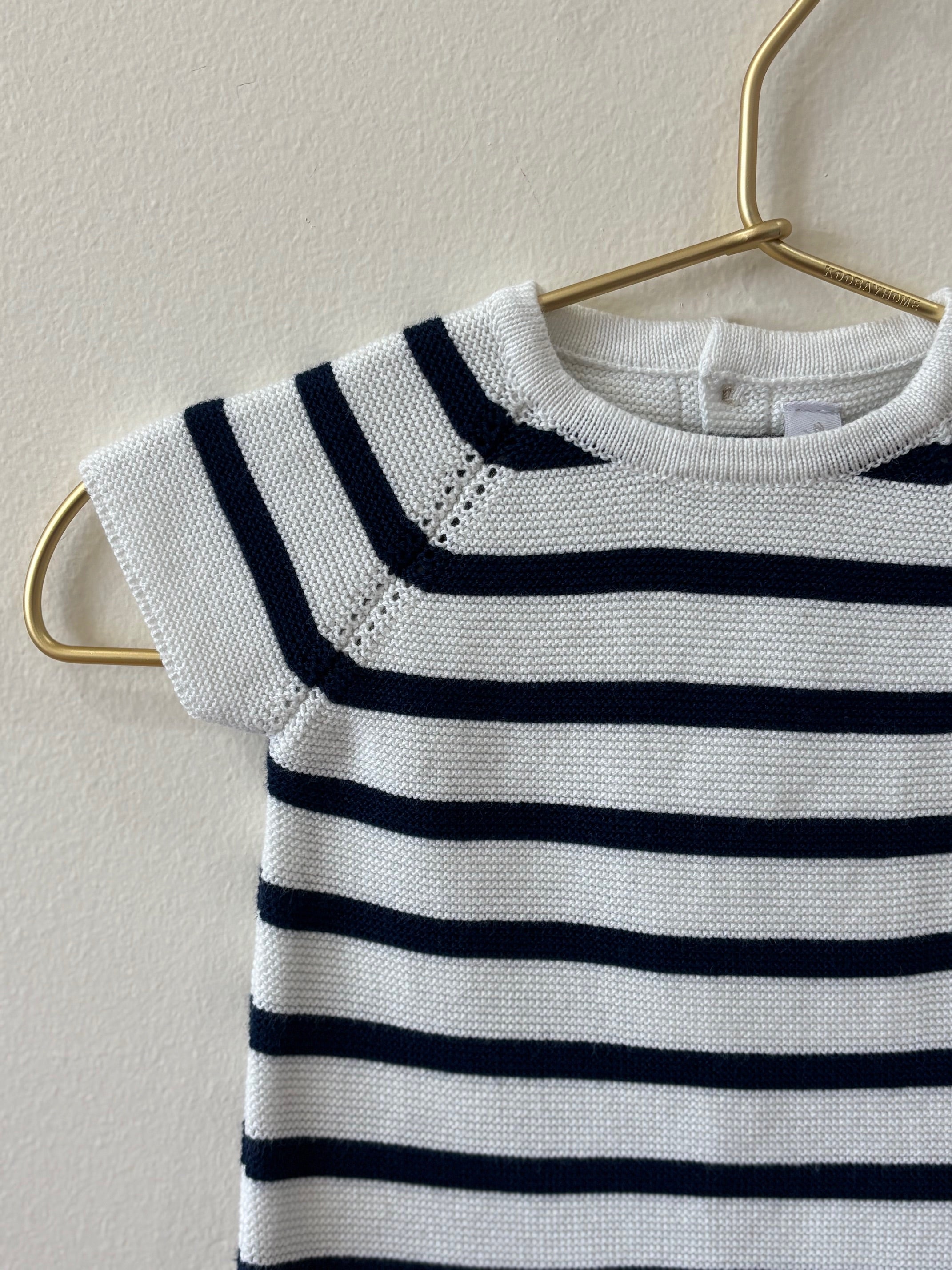 Short Romper Knit Striped  Surrey (Multiple Colors)