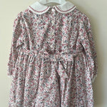 Smocked Floral Dress with Collar - Rose