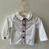 Noa Shirt - Burgundy Piping