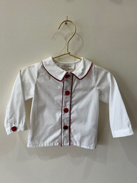 Noa Shirt - Burgundy Piping