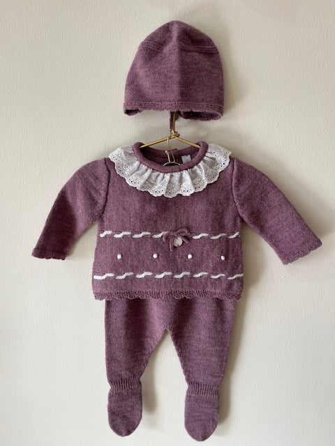 Newport Gift Set - Wool Mix - Deep Lilac